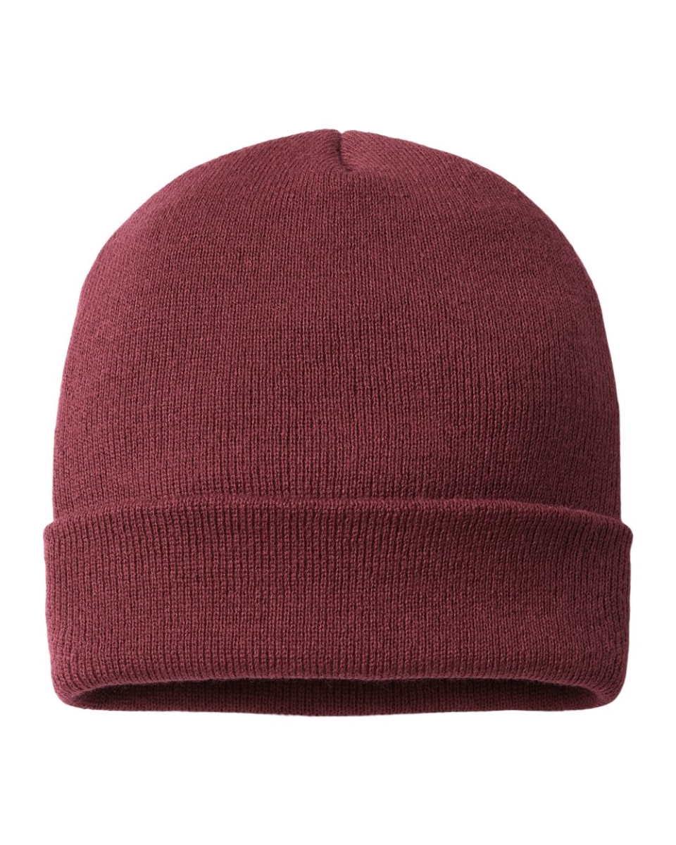 Picture of Cap America B01595530 12 in. USA-Made Cuffed Knit Beanie&#44; Maroon - One Size