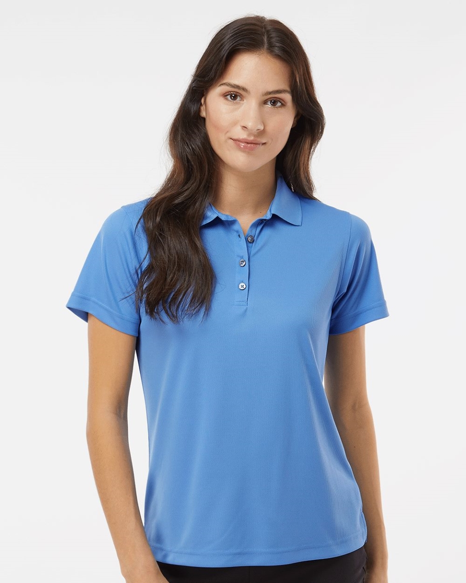 B11271252 Women Saratoga Performance Mini Mesh Polo Shirt, Bimini Blue - Extra Small -  Paragon