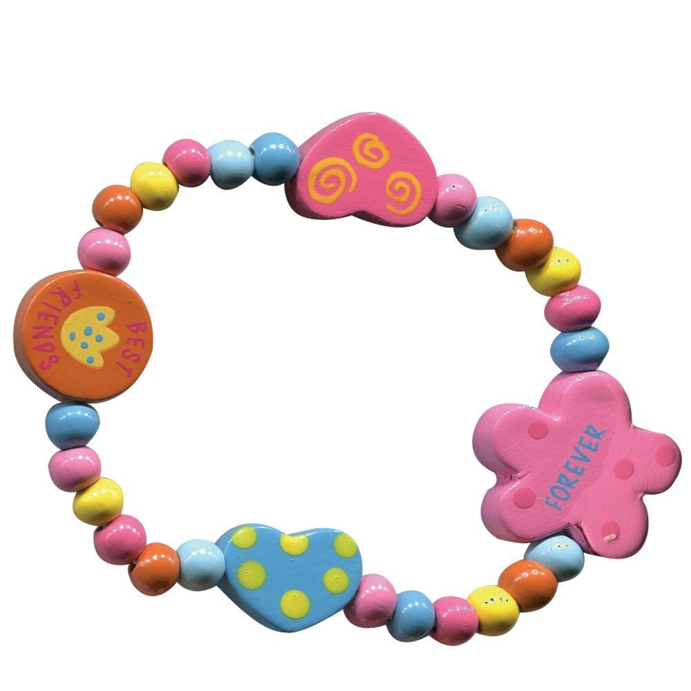 Wooden Bead Bracelet, Best Friends