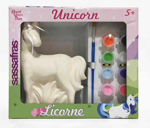 Paint Your Own Unicorn Kids Activity Craft Kit with Paints & Ceramic Figure