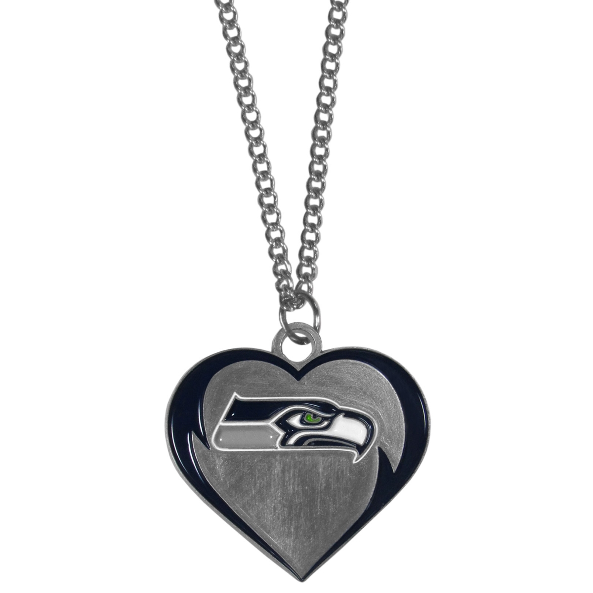 Seattle Seahawks Logo and Swirl Heart Earrings