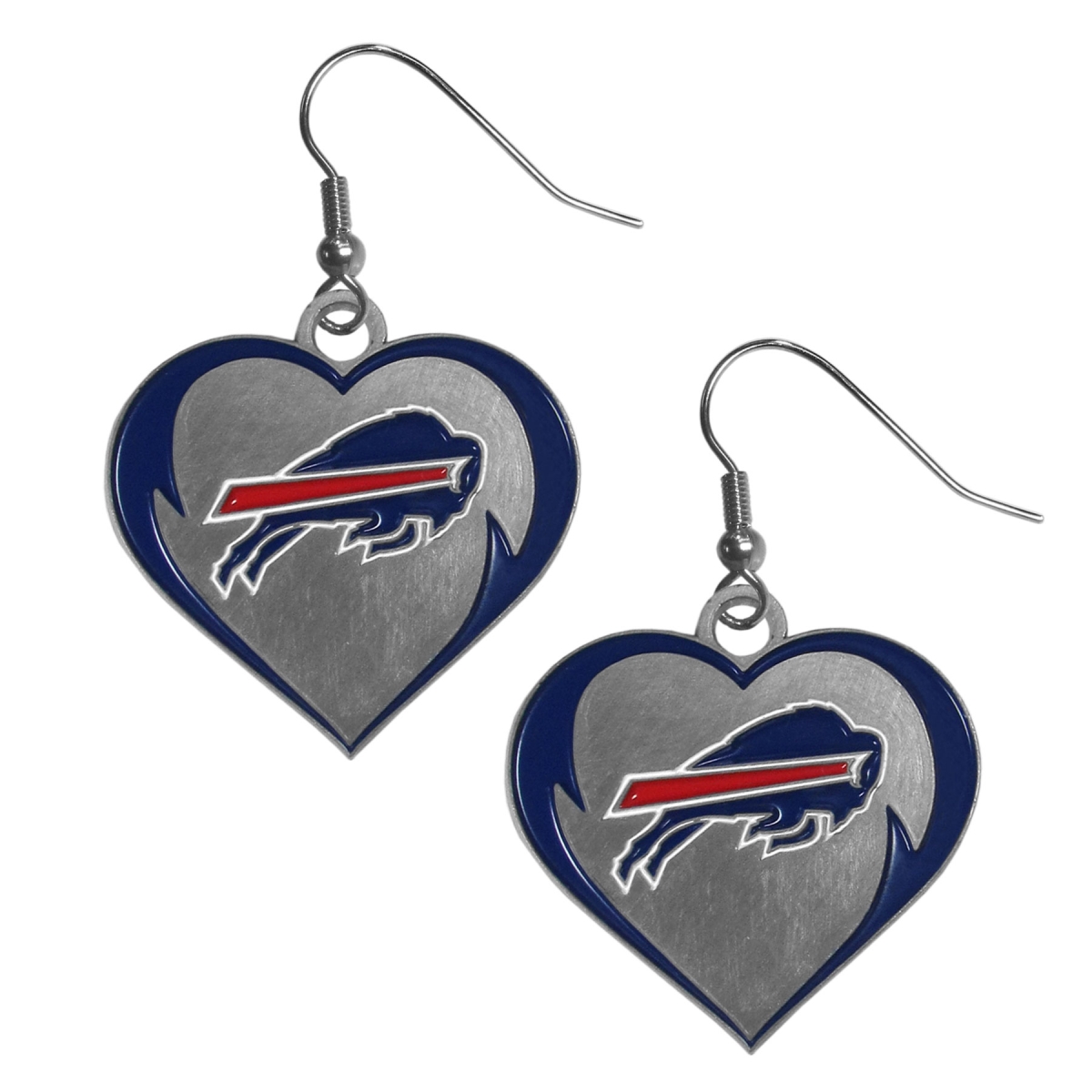 Siskiyou FERH015 Female NFL Buffalo Bills Heart Dangle Earrings