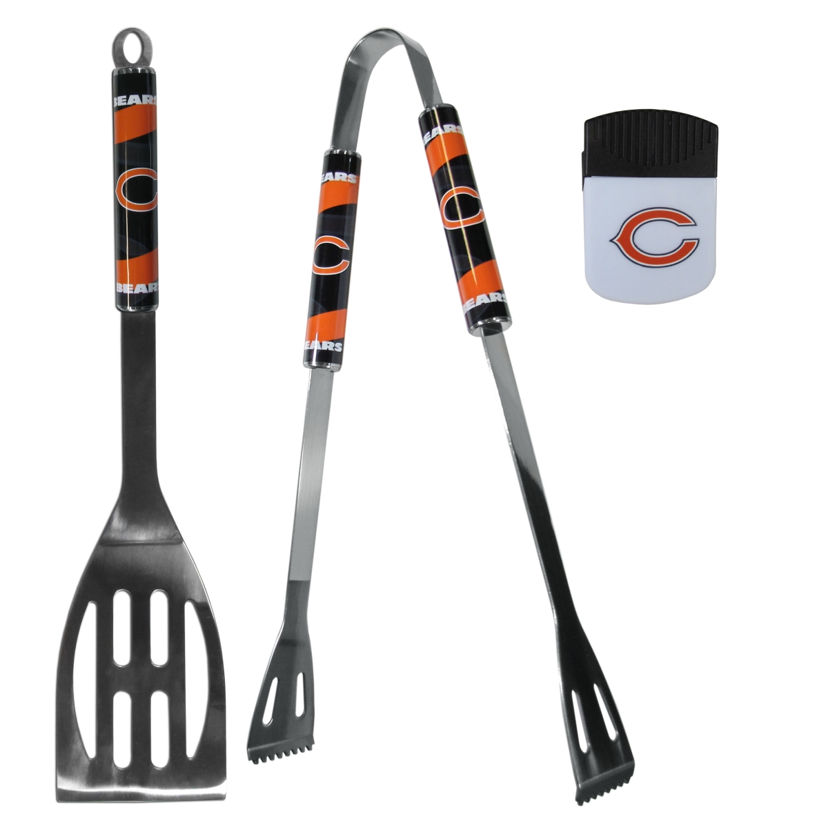 Picture of Siskiyou F2BQ005PMC Unisex NFL Chicago Bears 2 Piece BBQ Set & Chip Clip - One Size