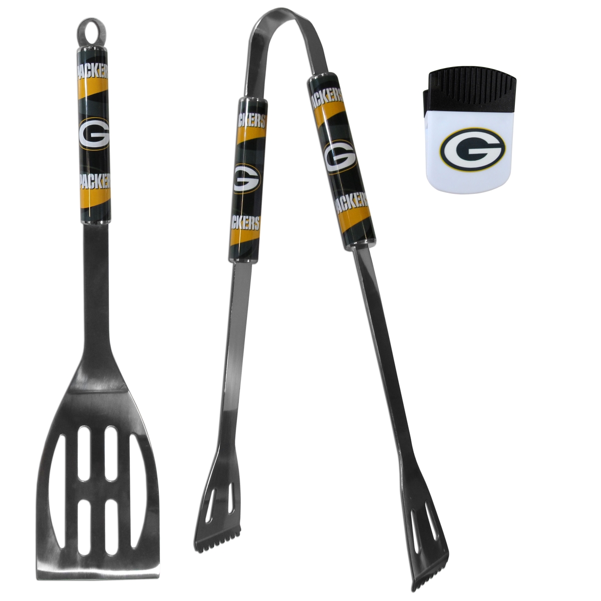 Picture of Siskiyou F2BQ115PMC Unisex NFL Green Bay Packers 2 Piece BBQ Set & Chip Clip - One Size