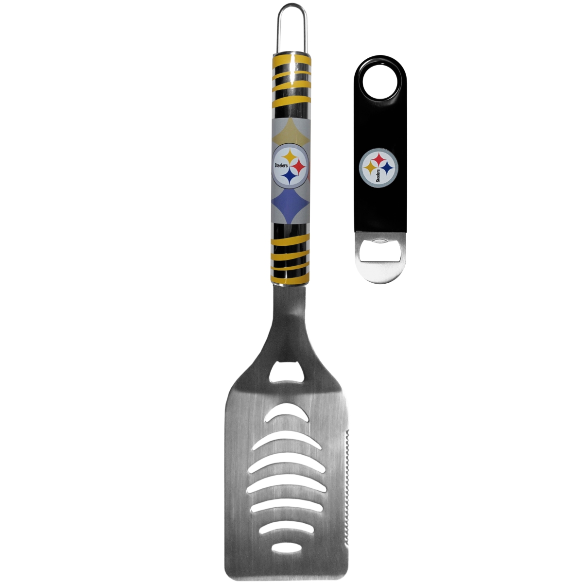 Picture of Siskiyou FTGS160LBO Unisex NFL Pittsburgh Steelers Tailgate Spatula & Bottle Opener - One Size