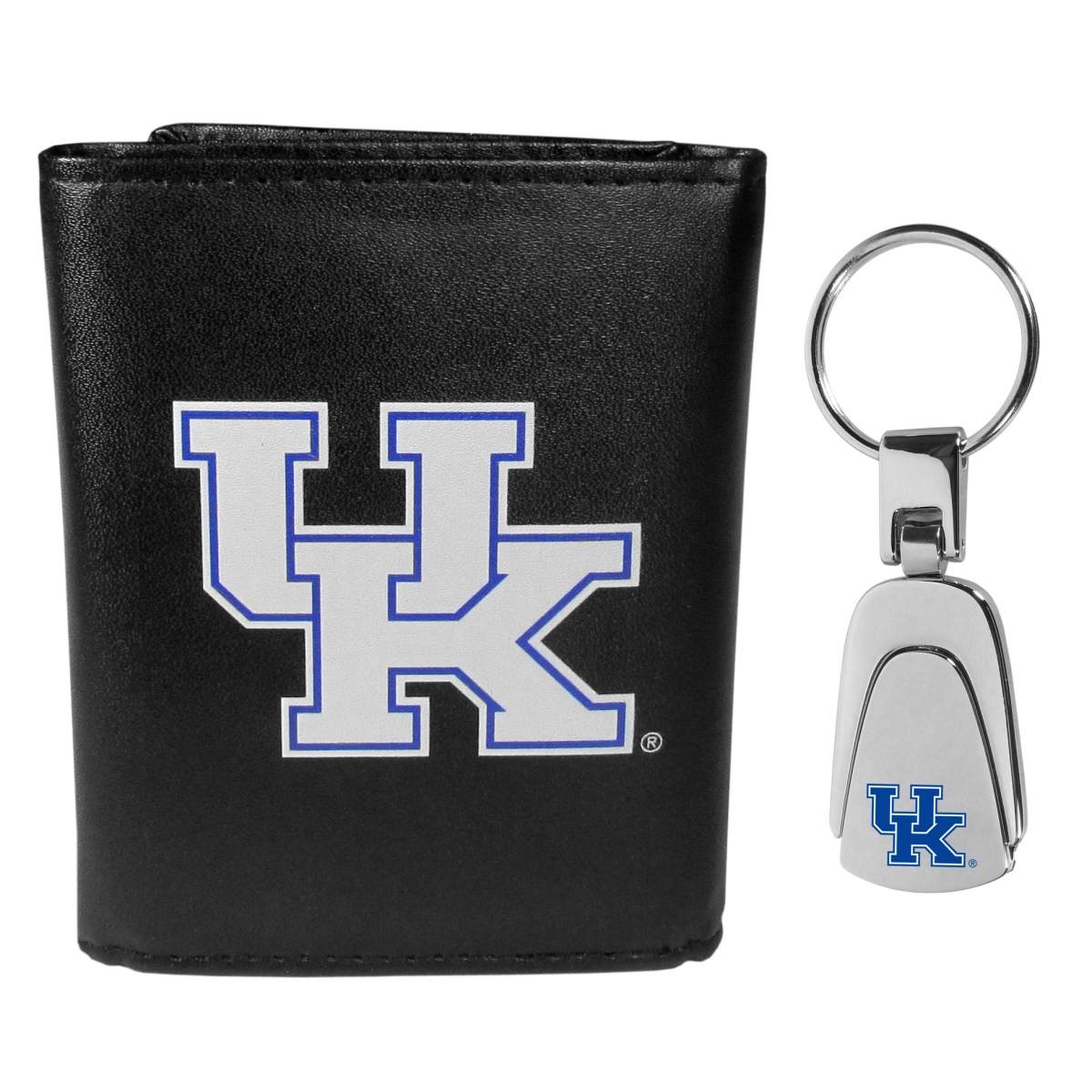 Siskiyou CTRL35KP Male NCAA Kentucky Wildcats Tri-fold Wallet & Steel Key Chain