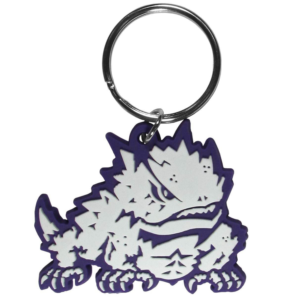 TCU Horned Frogs Key Chain - Purple - Unisex - Flexible Rubber Design
