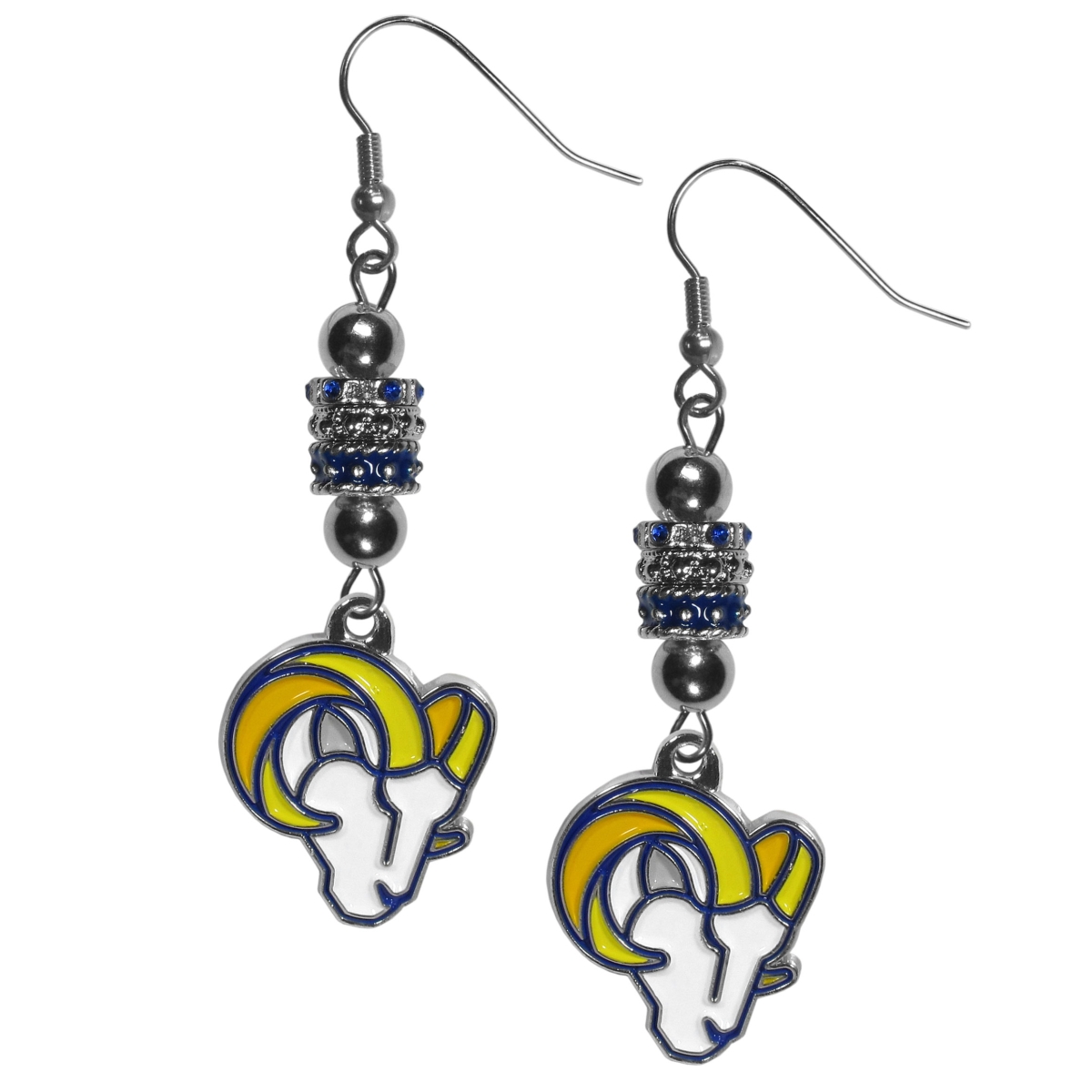 Siskiyou FEBE130 Female NFL Los Angeles Rams Euro Bead Earrings