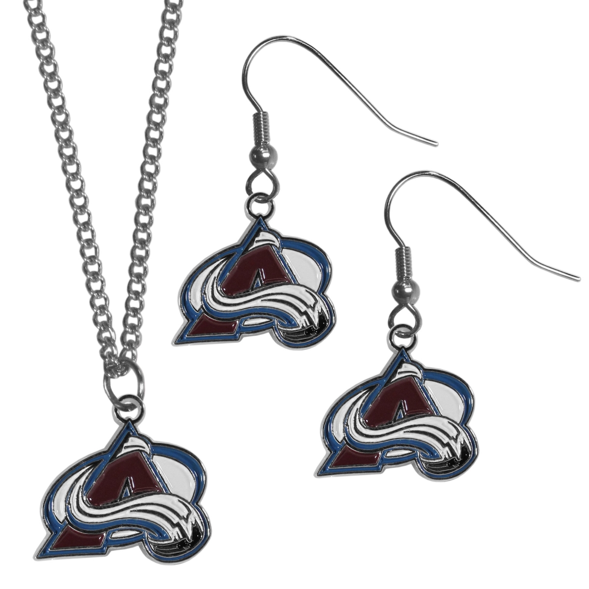 Colorado Avalanche Jewelry Set - Silver - Set of 2 - Lightweight Dangle Design