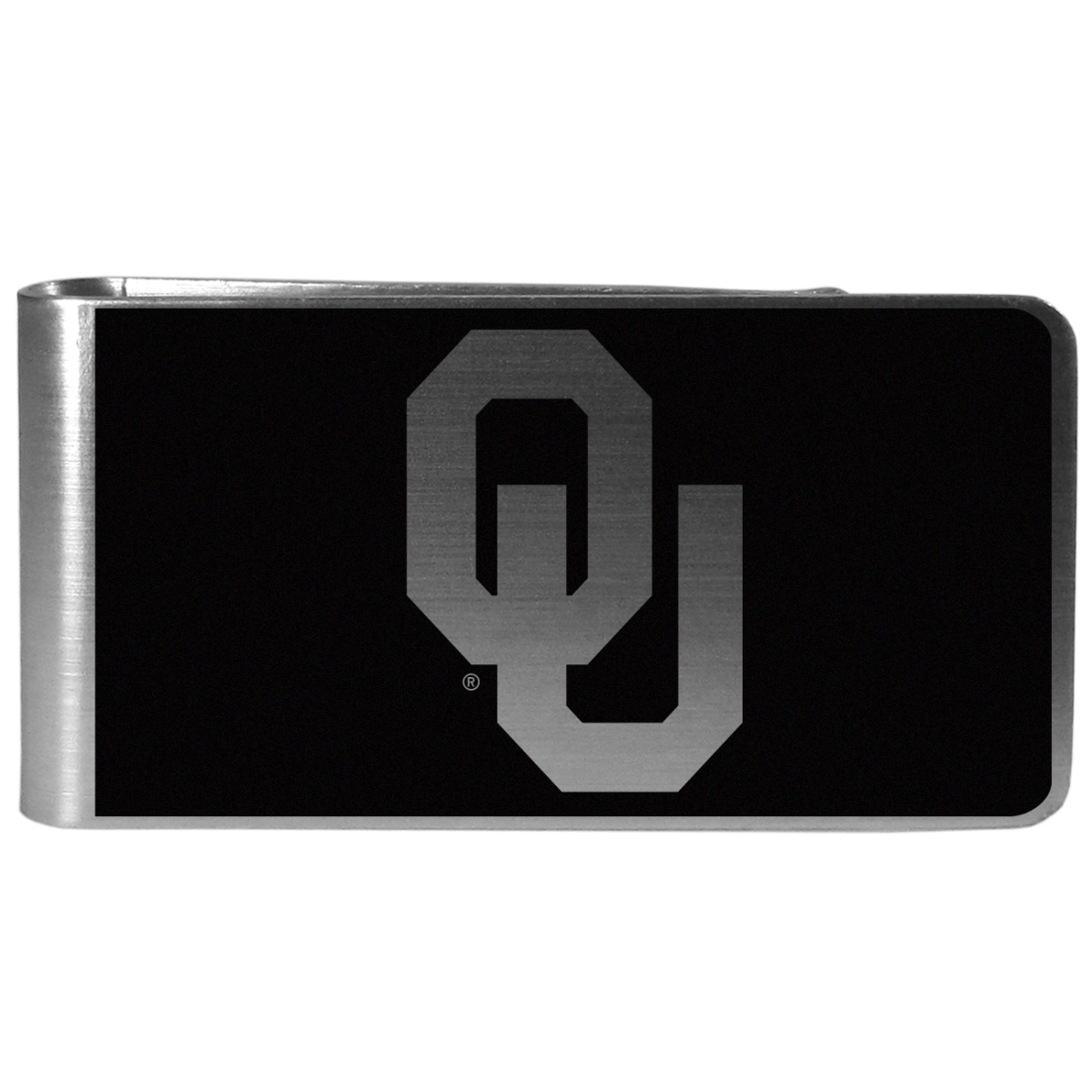 Picture of Siskiyou CBKM48 Male NCAA Oklahoma Sooners Black & Steel Money Clip - One Size