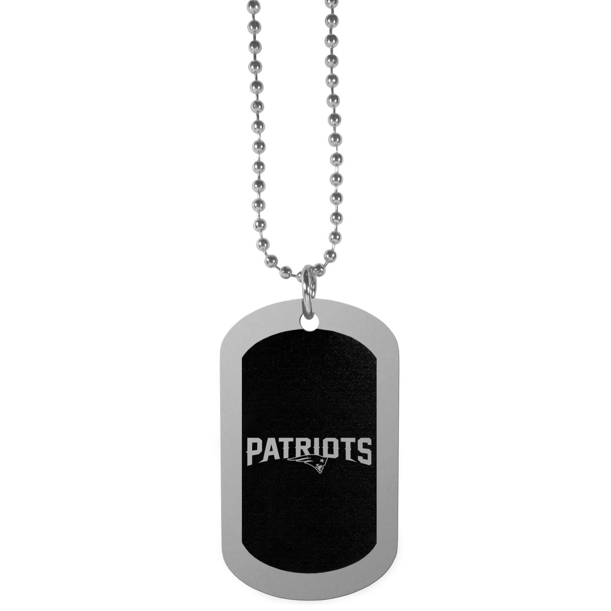Siskiyou FTNB120 26 in. Unisex NFL New England Patriots Chrome Tag Necklaces