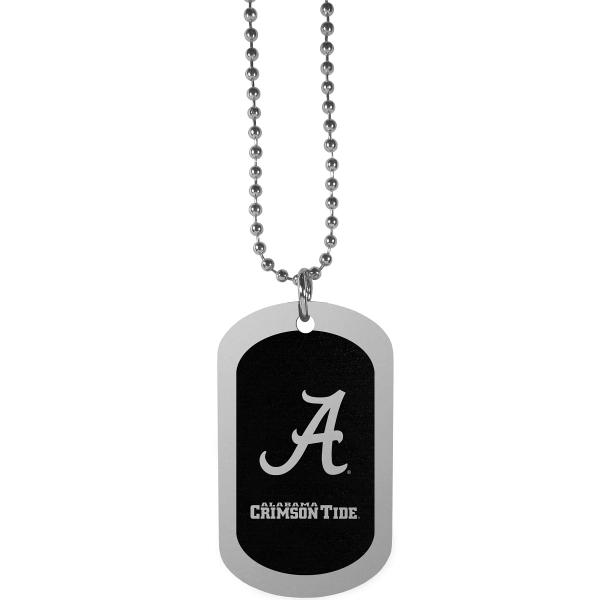 Siskiyou CTNB13 26 in. Unisex NCAA Alabama Crimson Tide Chrome Tag Necklaces