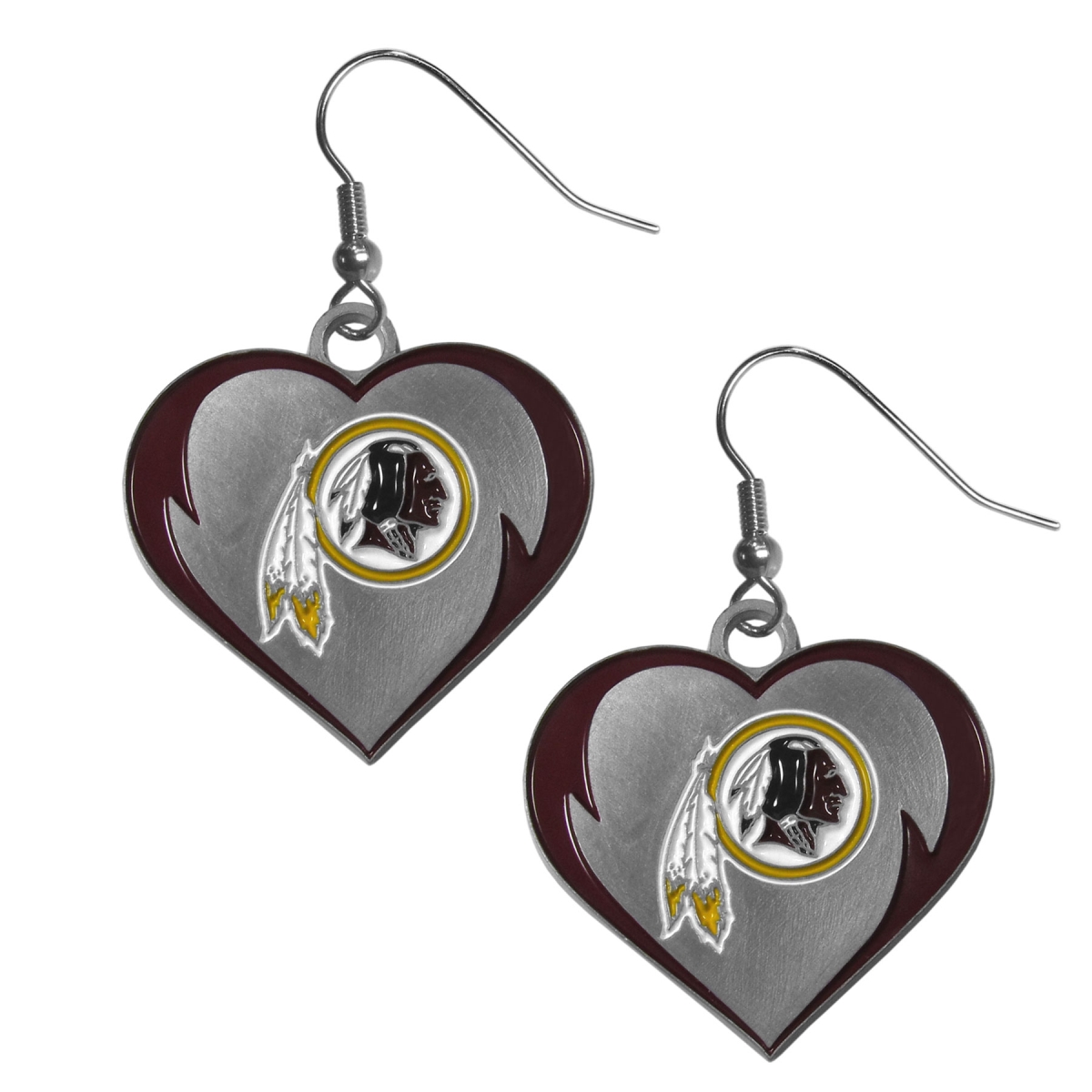 Siskiyou FERH135 Female NFL Washington Redskins Heart Dangle Earrings -  SiskiyouSports