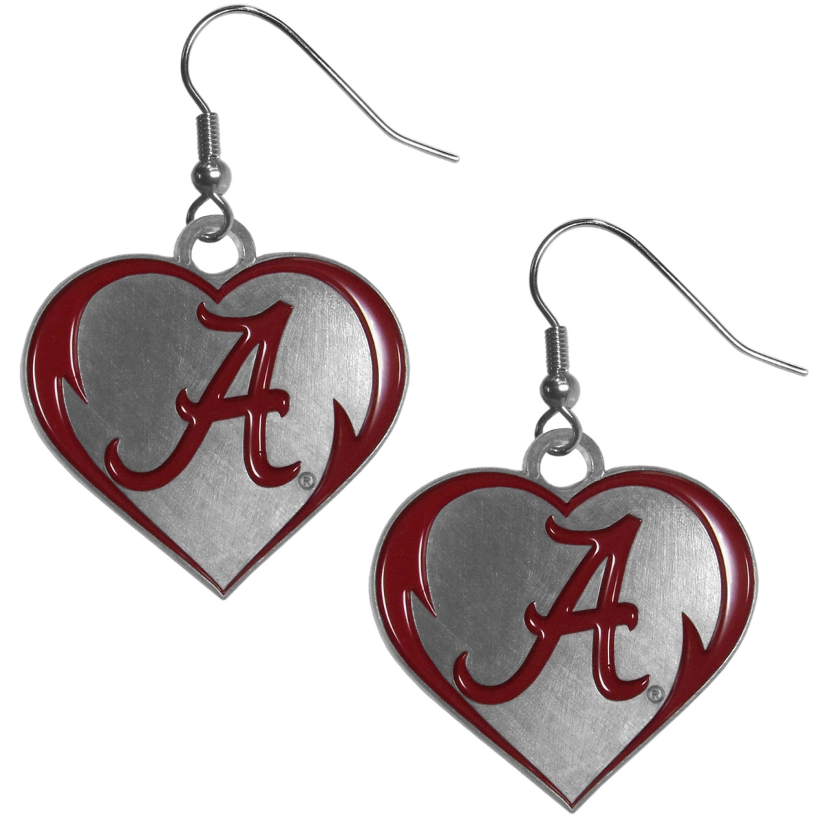 Siskiyou  Female NCAA Alabama Crimson Tide Heart Dangle Earrings