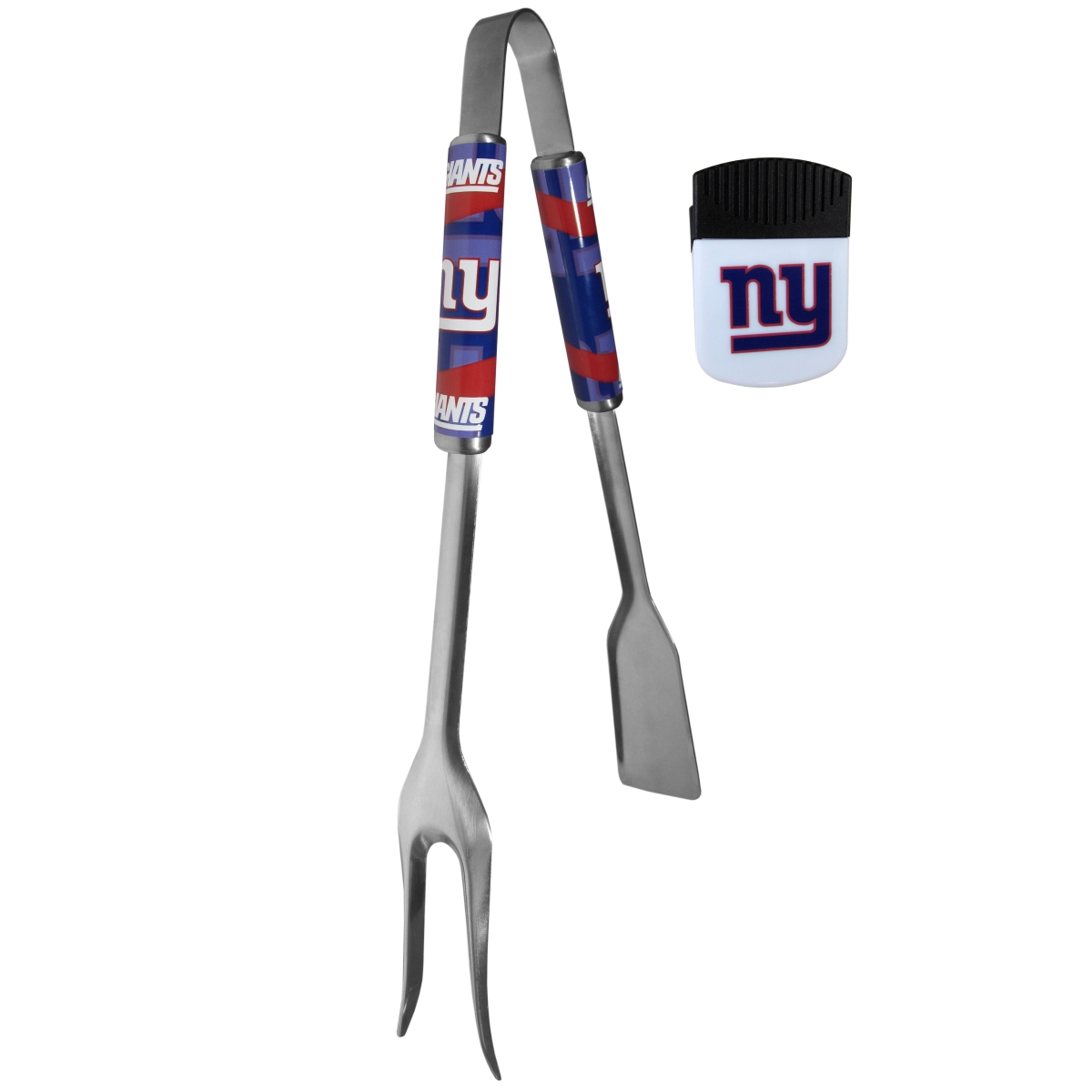 Siskiyou FBQM090PMC Unisex NFL New York Giants 3-in-1 BBQ Tool & Chip Clip - One Size