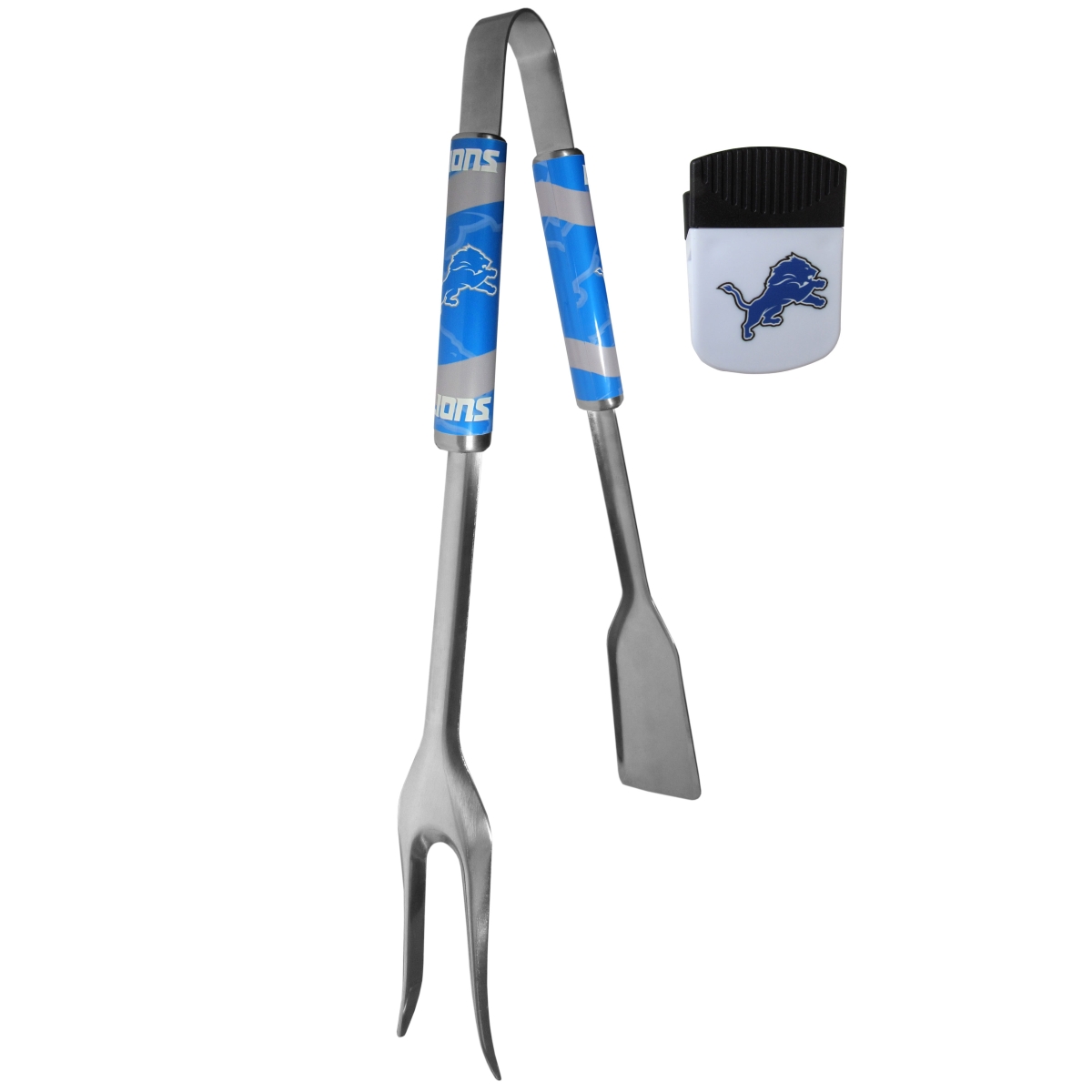 Picture of Siskiyou FBQM105PMC Unisex NFL Detroit Lions 3-in-1 BBQ Tool & Chip Clip - One Size