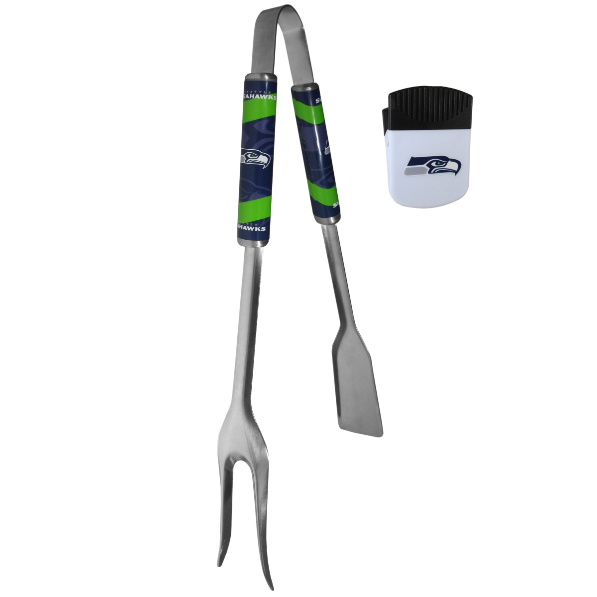 Picture of Siskiyou FBQM155PMC Unisex NFL Seattle Seahawks 3-in-1 BBQ Tool & Chip Clip - One Size