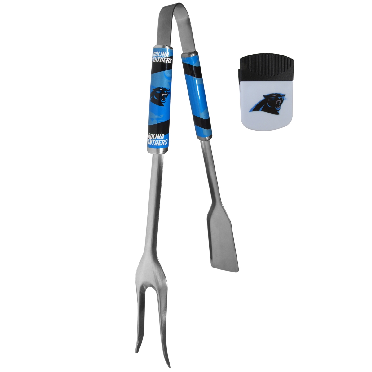 Picture of Siskiyou FBQM170PMC Unisex NFL Carolina Panthers 3-in-1 BBQ Tool & Chip Clip - One Size