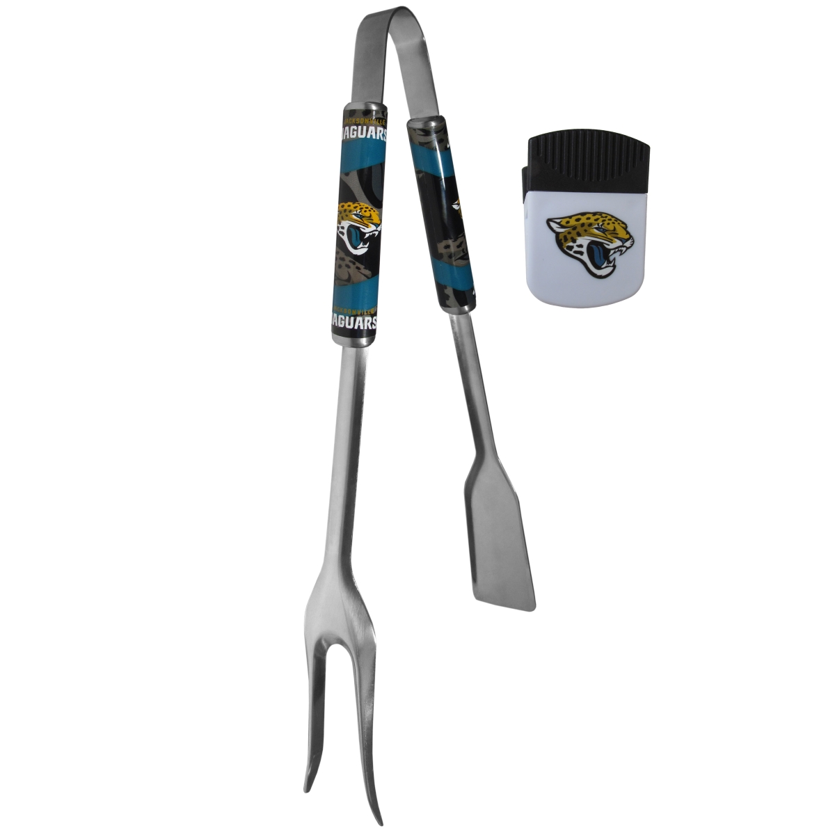 Picture of Siskiyou FBQM175PMC Unisex NFL Jacksonville Jaguars 3-in-1 BBQ Tool & Chip Clip - One Size