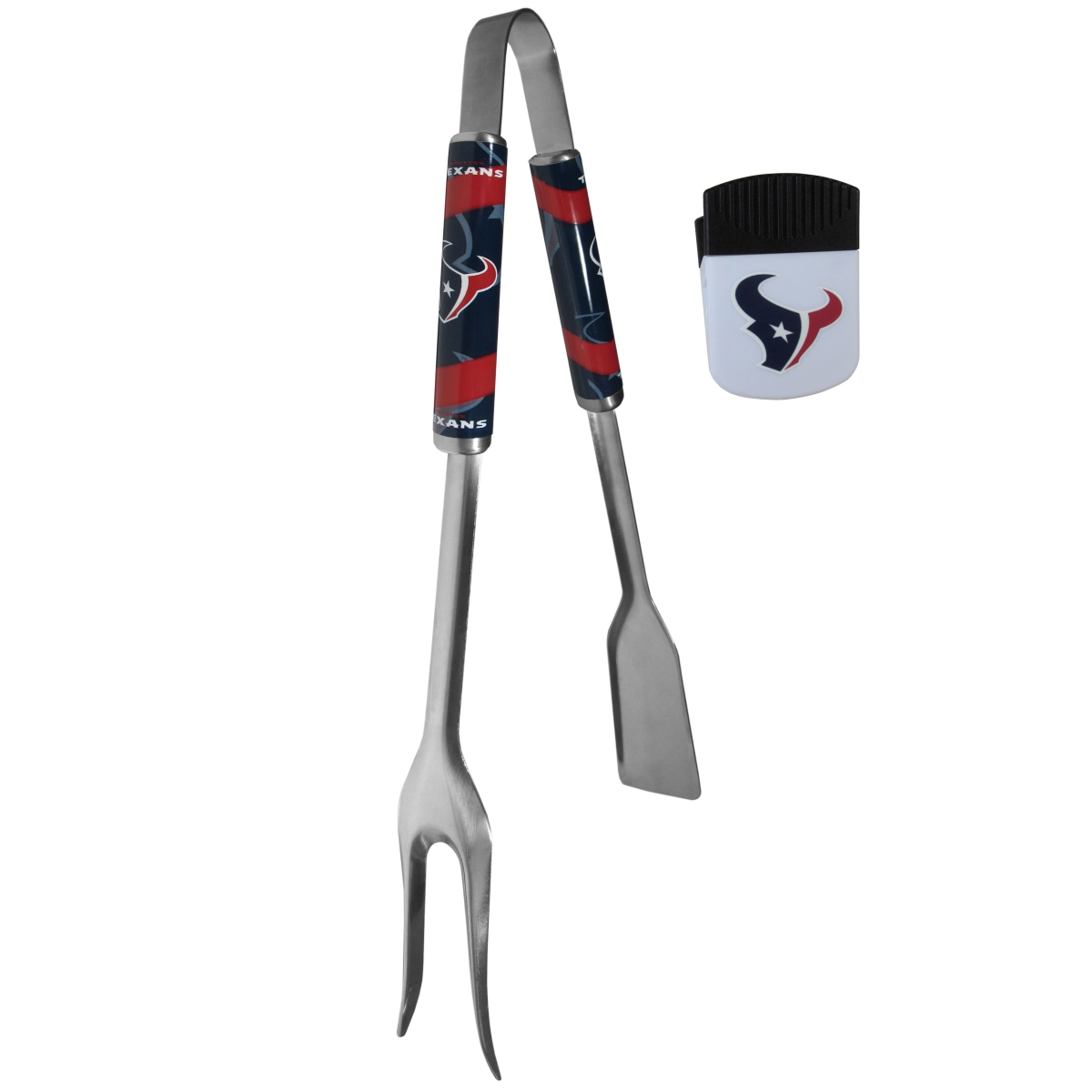 Picture of Siskiyou FBQM190PMC Unisex NFL Houston Texans 3-in-1 BBQ Tool & Chip Clip - One Size