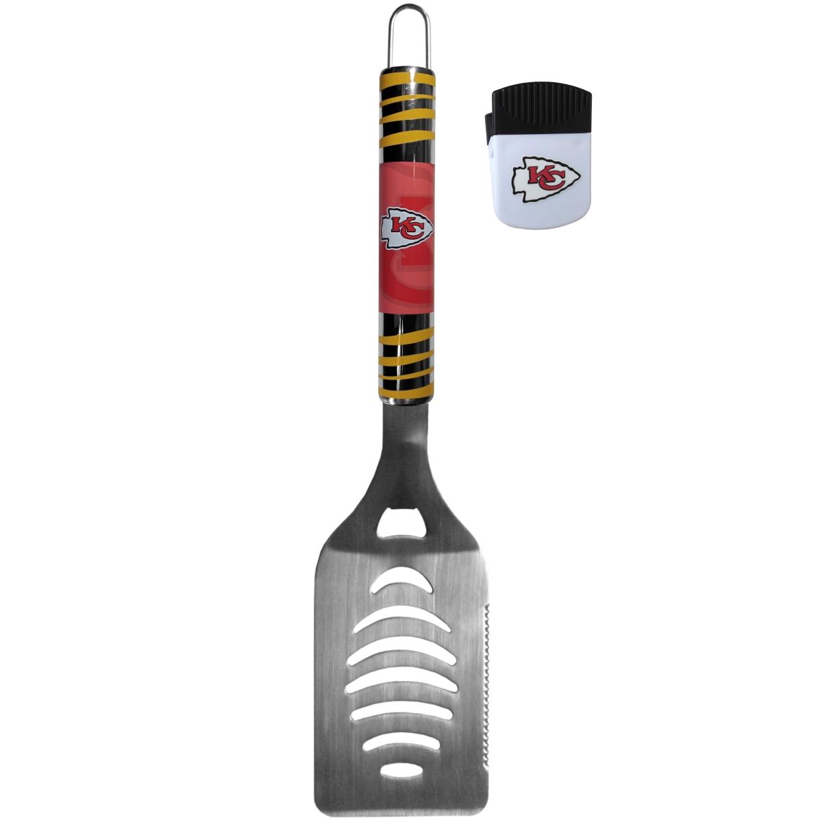 Picture of Siskiyou FTGS045PMC Unisex NFL Kansas City Chiefs Tailgate Spatula & Chip Clip - One Size