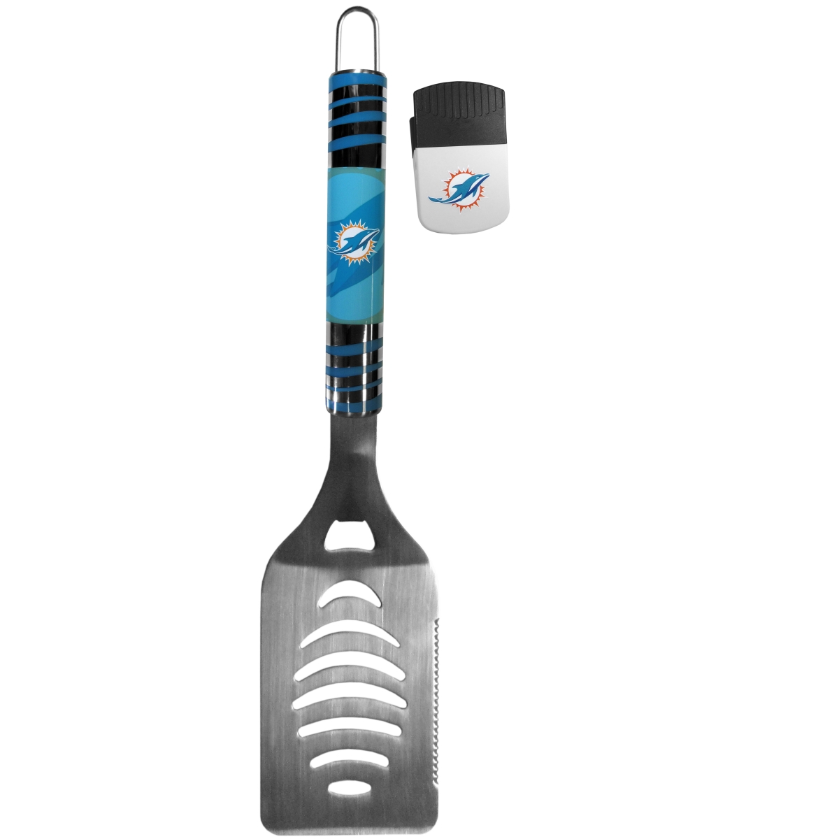 Picture of Siskiyou FTGS060PMC Unisex NFL Miami Dolphins Tailgate Spatula & Chip Clip - One Size