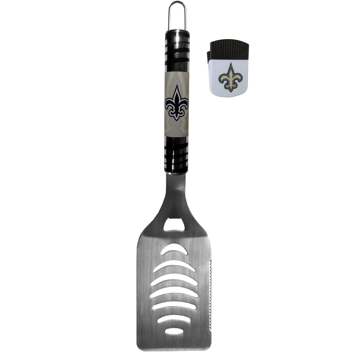 Picture of Siskiyou FTGS150PMC Unisex NFL New Orleans Saints Tailgate Spatula & Chip Clip - One Size