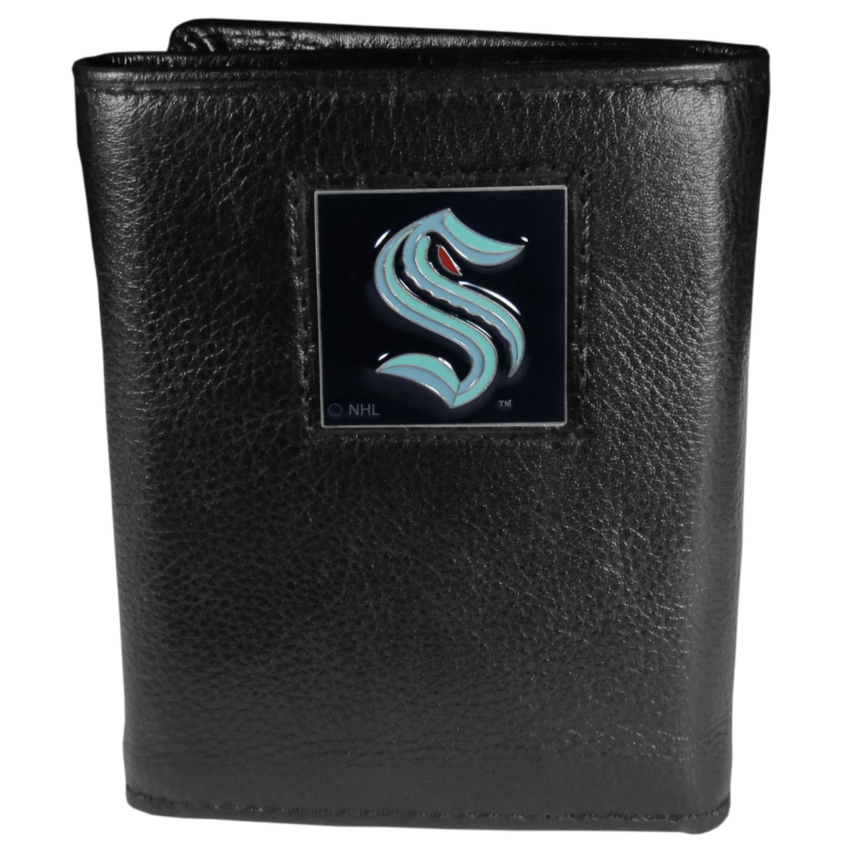 Picture of Siskiyou HTR170 Male NHL Seattle Kraken Deluxe Leather Tri-fold Wallet
