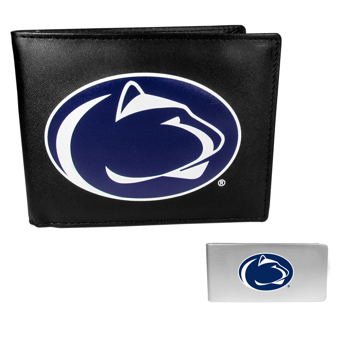 Siskiyou CBIL27BMP Male NCAA Penn State Nittany Lions Bi-fold Wallet & Money Clip - One Size