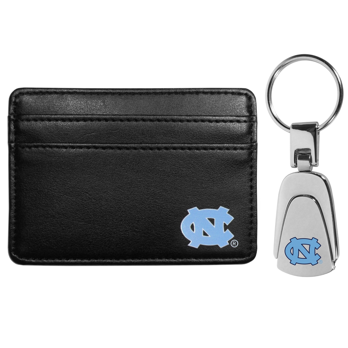 Siskiyou CWW9KP Unisex NCAA North Carolina Tar Heels Weekend Wallet & Steel Key Chain - One Size