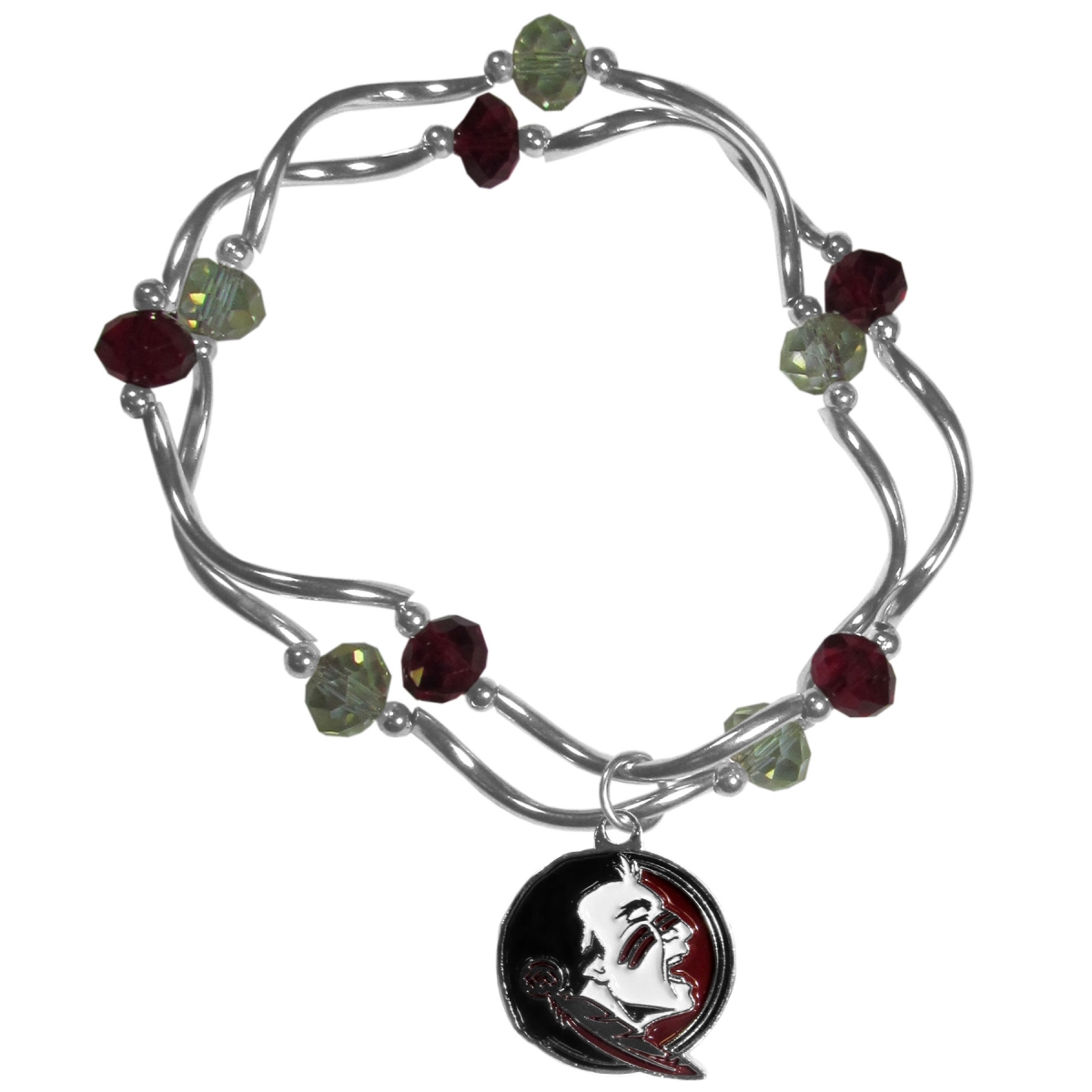 Picture of Siskiyou CCYB7 Female NCAA Florida State Seminoles Crystal Bead Bracelet - One Size
