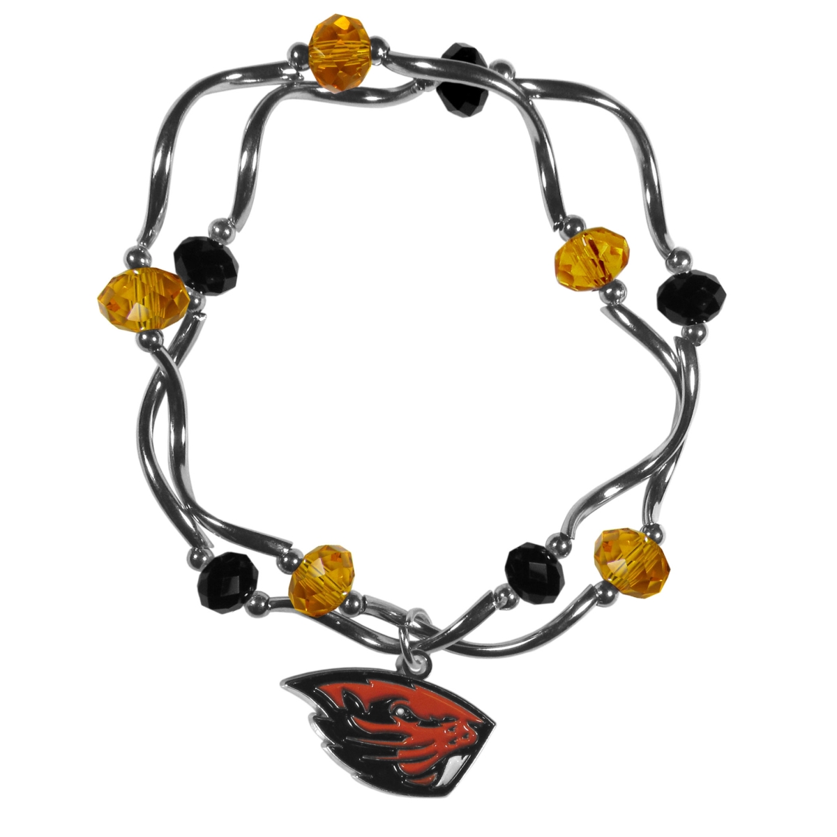 Picture of Siskiyou CCYB72 Female NCAA Oregon State Beavers Crystal Bead Bracelet - One Size