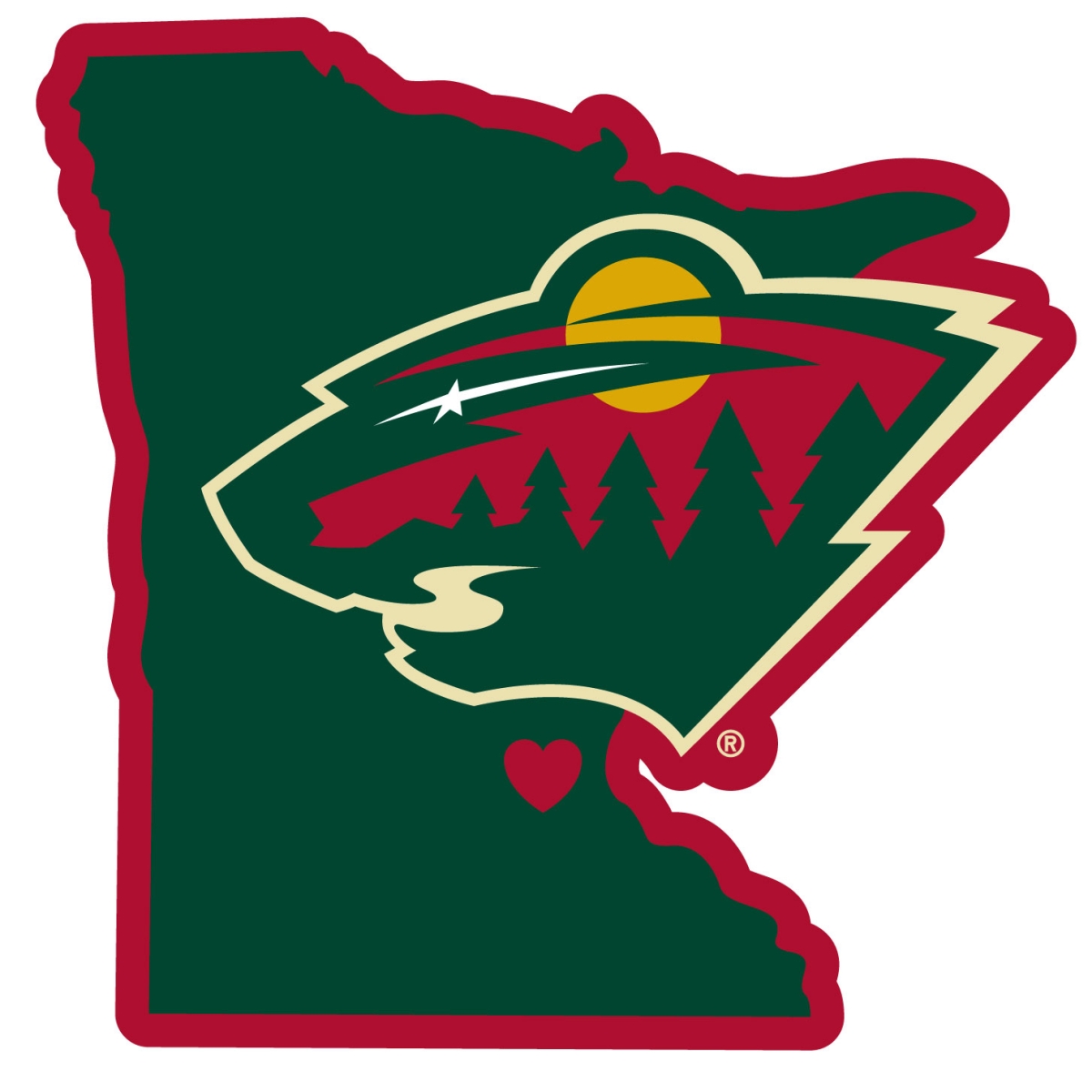 Siskiyou HHSD145 NHL Minnesota Wild Home State Decal