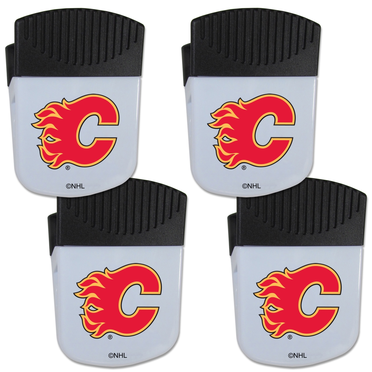 Picture of Siskiyou 4HPMC60 Unisex NHL Calgary Flames Chip Clip Magnet with Bottle Opener - Pack of 4