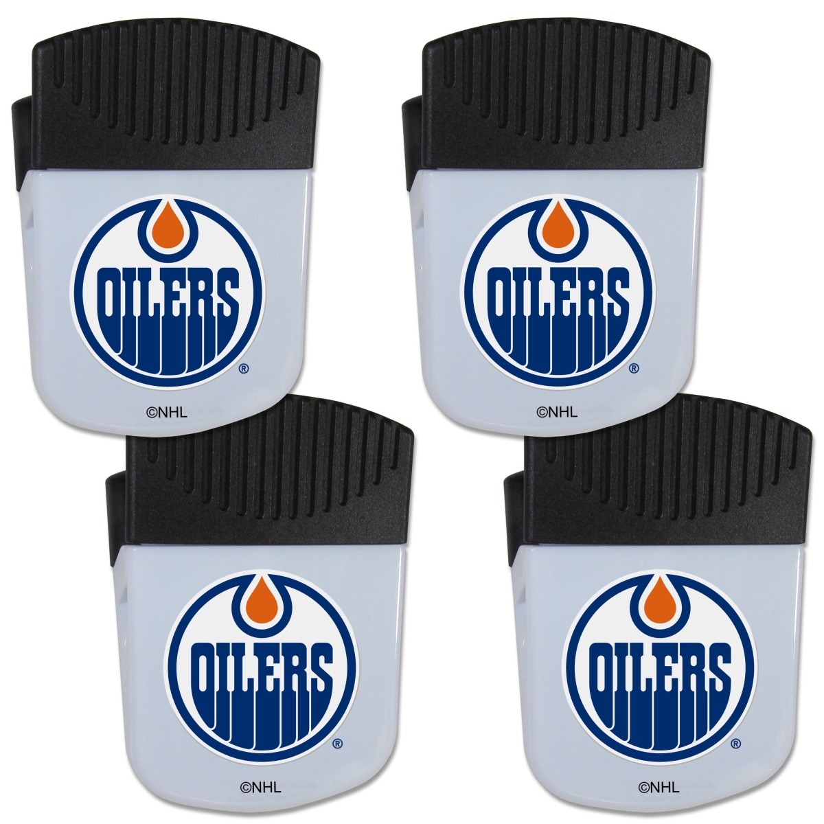 Picture of Siskiyou 4HPMC90 Unisex NHL Edmonton Oilers Chip Clip Magnet with Bottle Opener - Pack of 4
