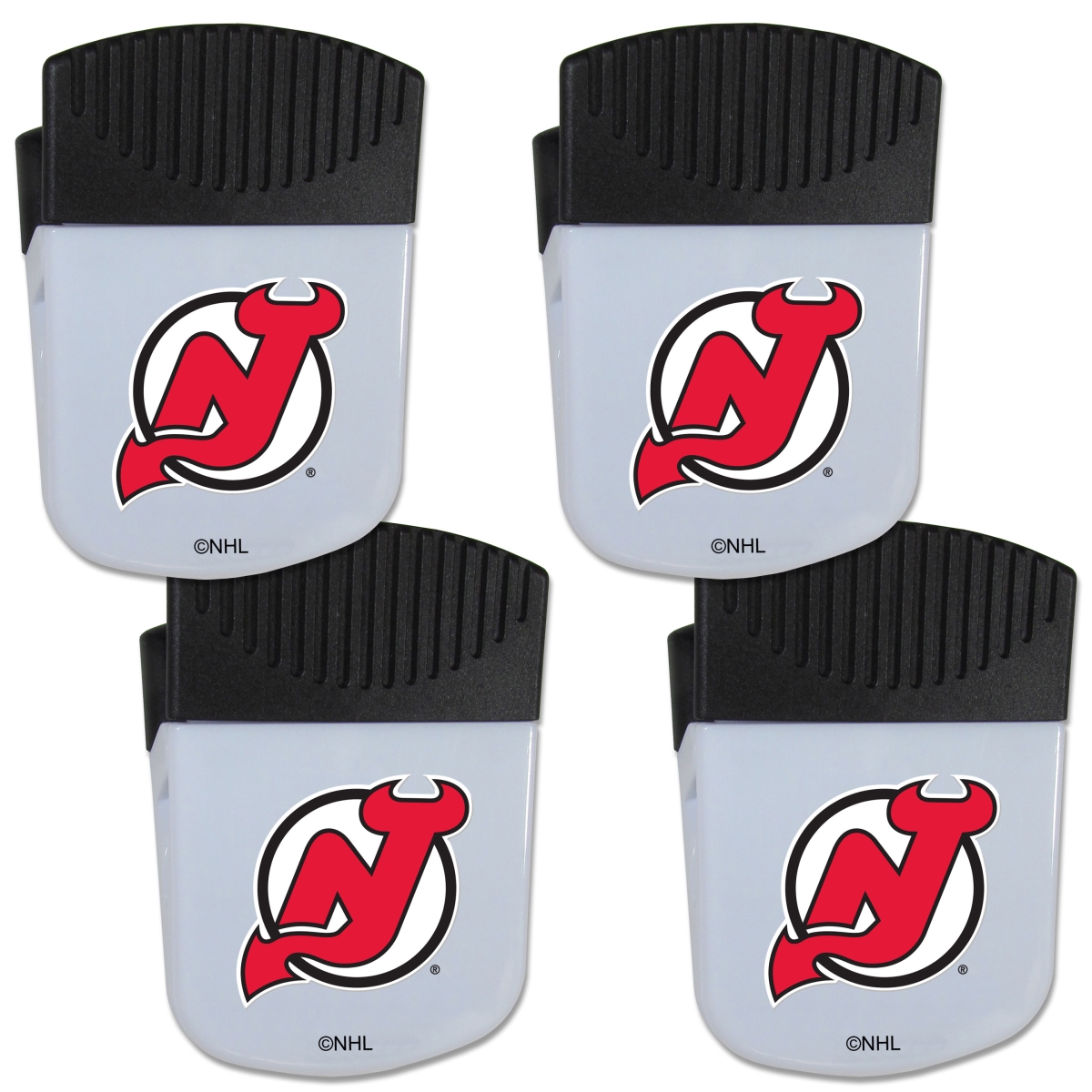 Picture of Siskiyou 4HPMC50 Unisex NHL New Jersey Devils Chip Clip Magnet with Bottle Opener - Pack of 4