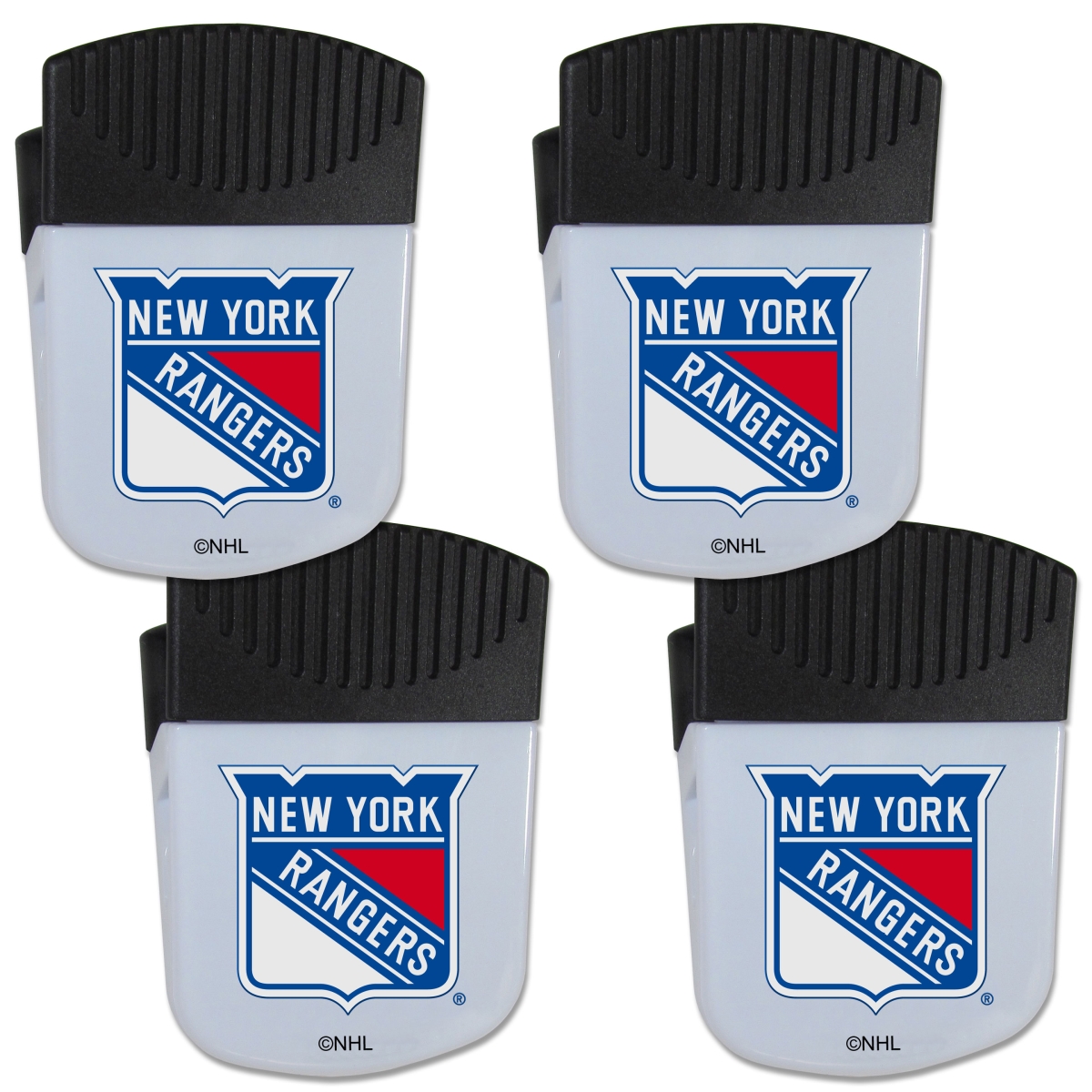 Picture of Siskiyou 4HPMC105 Unisex NHL New York Rangers Chip Clip Magnet with Bottle Opener - Pack of 4