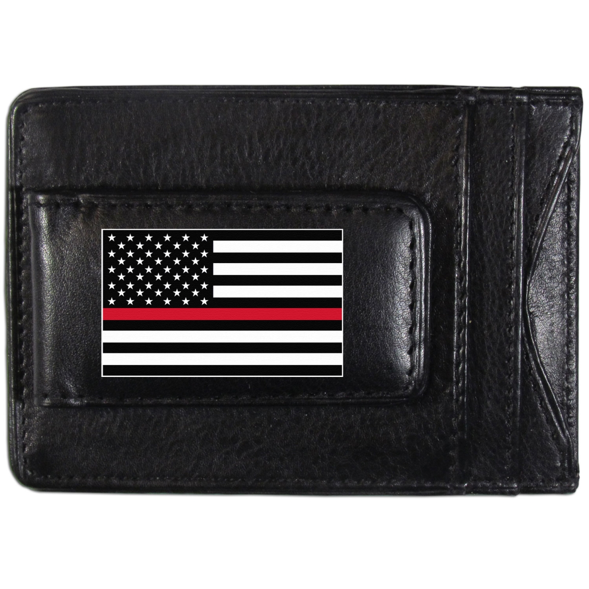 Picture of Siskiyou SCCP101 Male Military&#44; Patriotic & Firefighter Thin Red Line Firefighter Flag Leather Cash & Cardholder