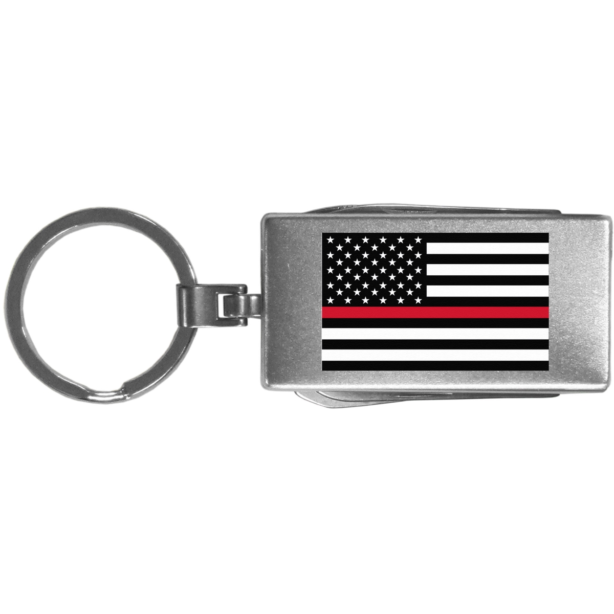Picture of Siskiyou SMTC101 Unisex Military&#44; Patriotic & Firefighter Thin Red Line Firefighter Flag Multi-tool Key Chain - One Size