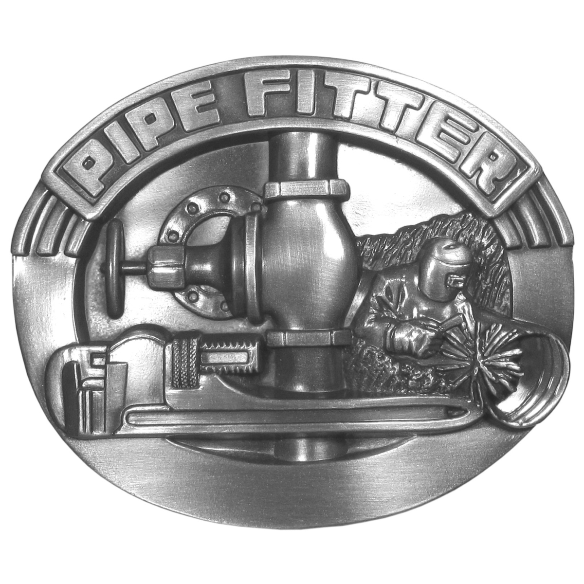 Picture of Siskiyou F8 2 in. Pipe Fitter Antiqued Belt Buckle