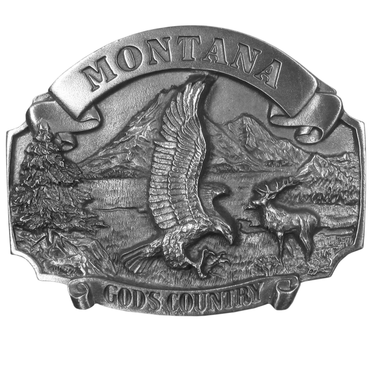 Picture of Siskiyou Q43 2 in. Montana Antiqued Belt Buckle