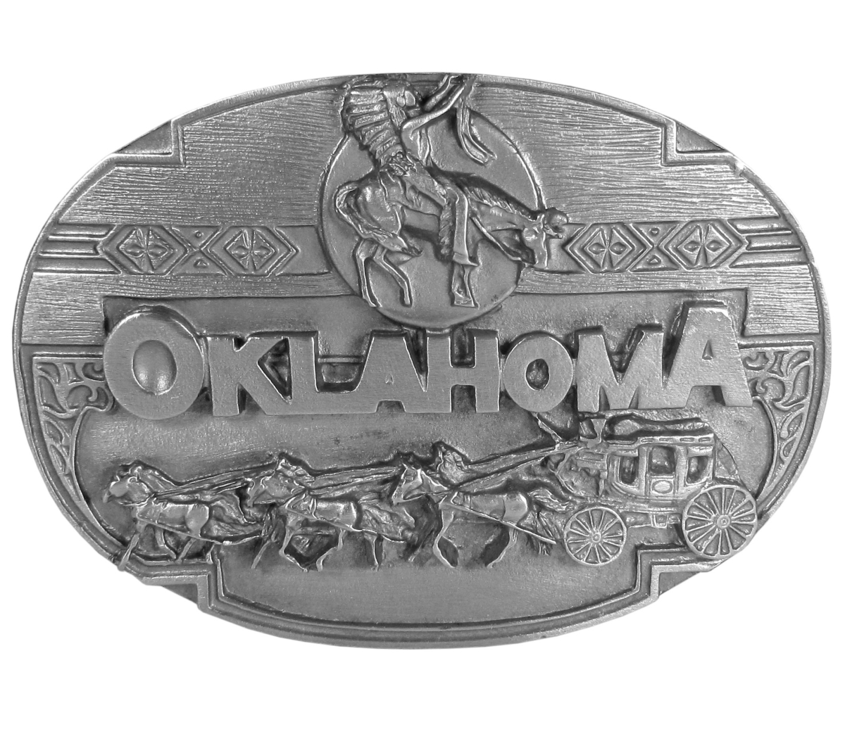 Picture of Siskiyou Y35 2 in. Unisex Oklahoma Antiqued Belt Buckle