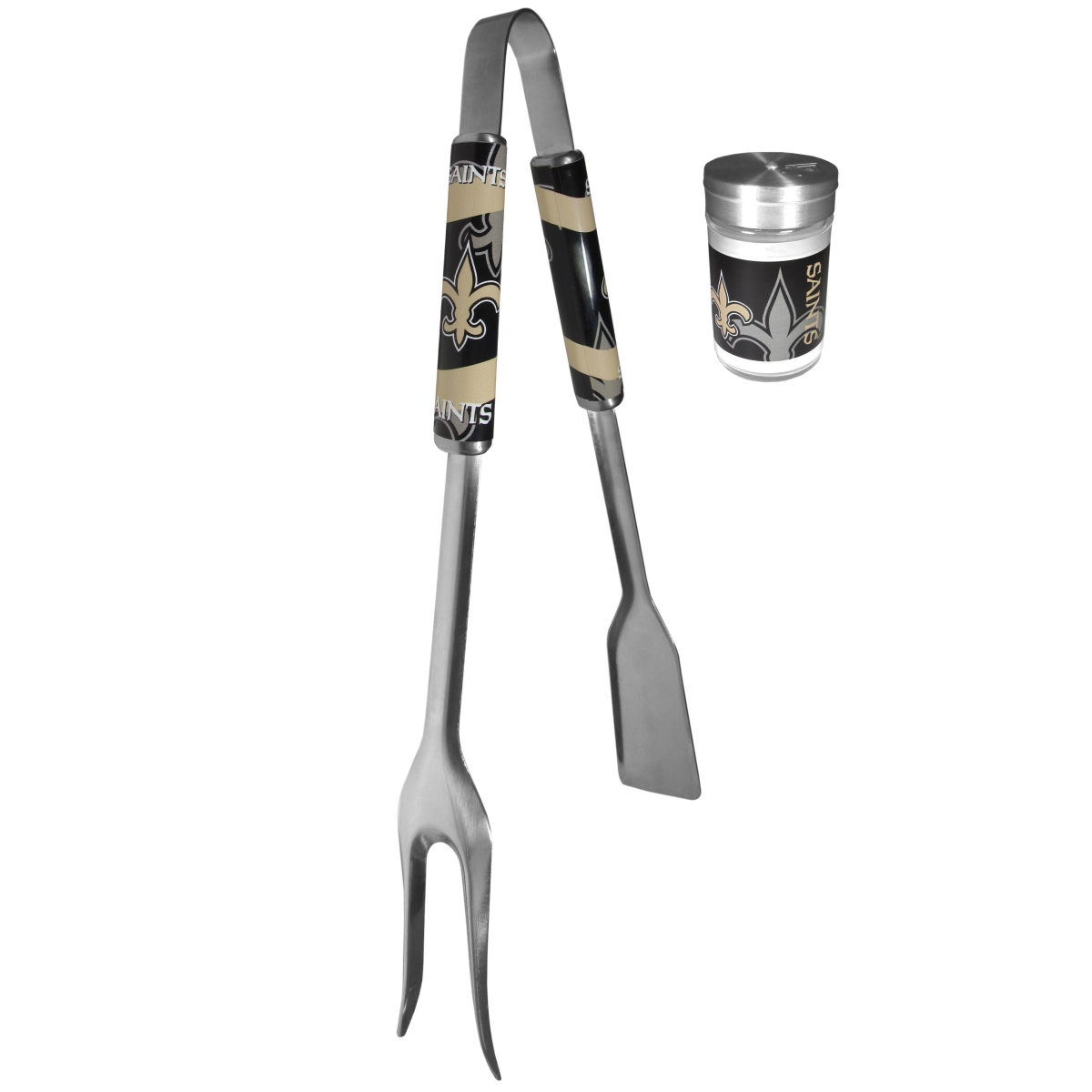 Picture of Siskiyou FBQM150SEA Unisex NFL New Orleans Saints 3-in-1 BBQ Tool & Season Shaker - One Size