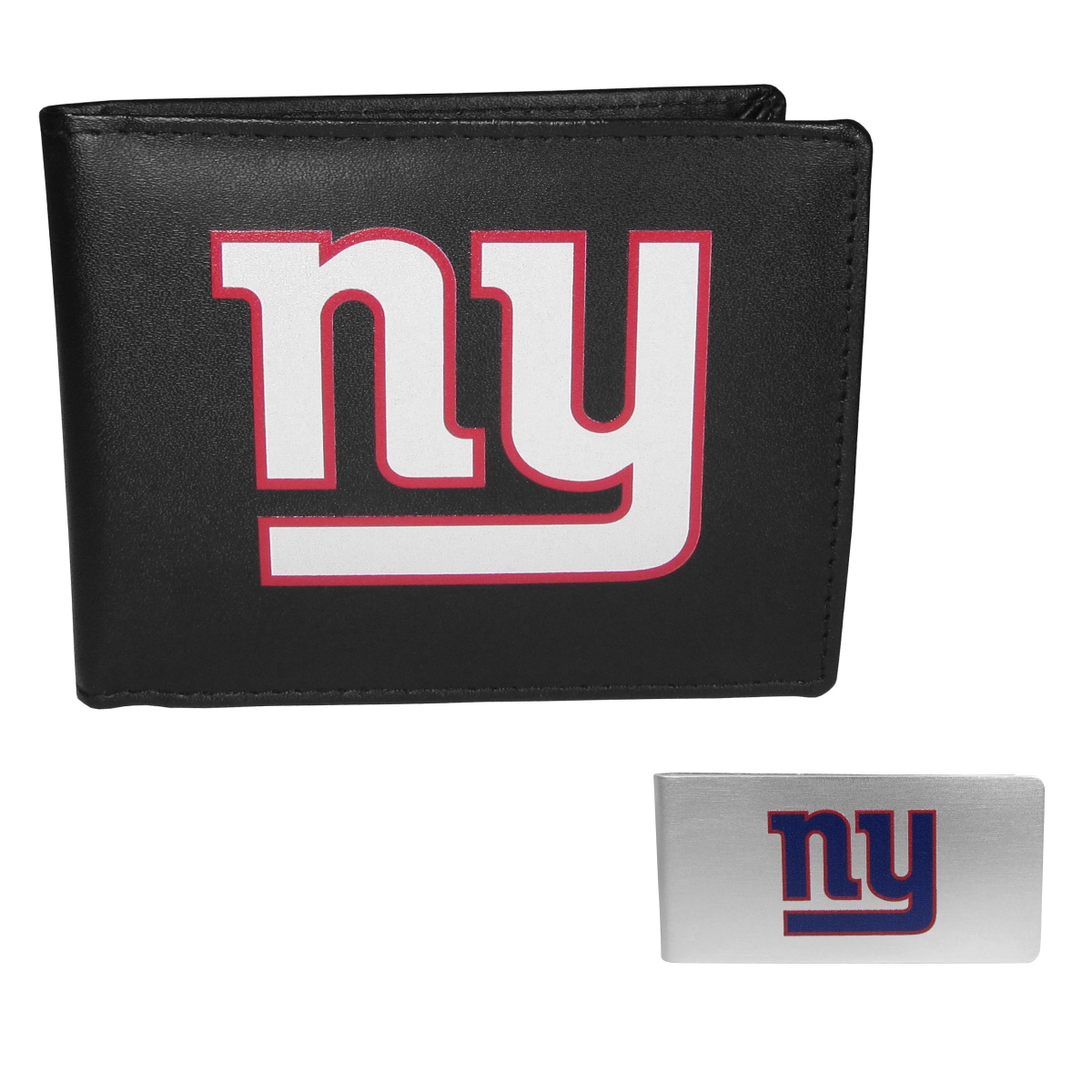 Siskiyou FBIL090BMP Unisex NFL New York Giants Bi-fold Wallet & Money Clip