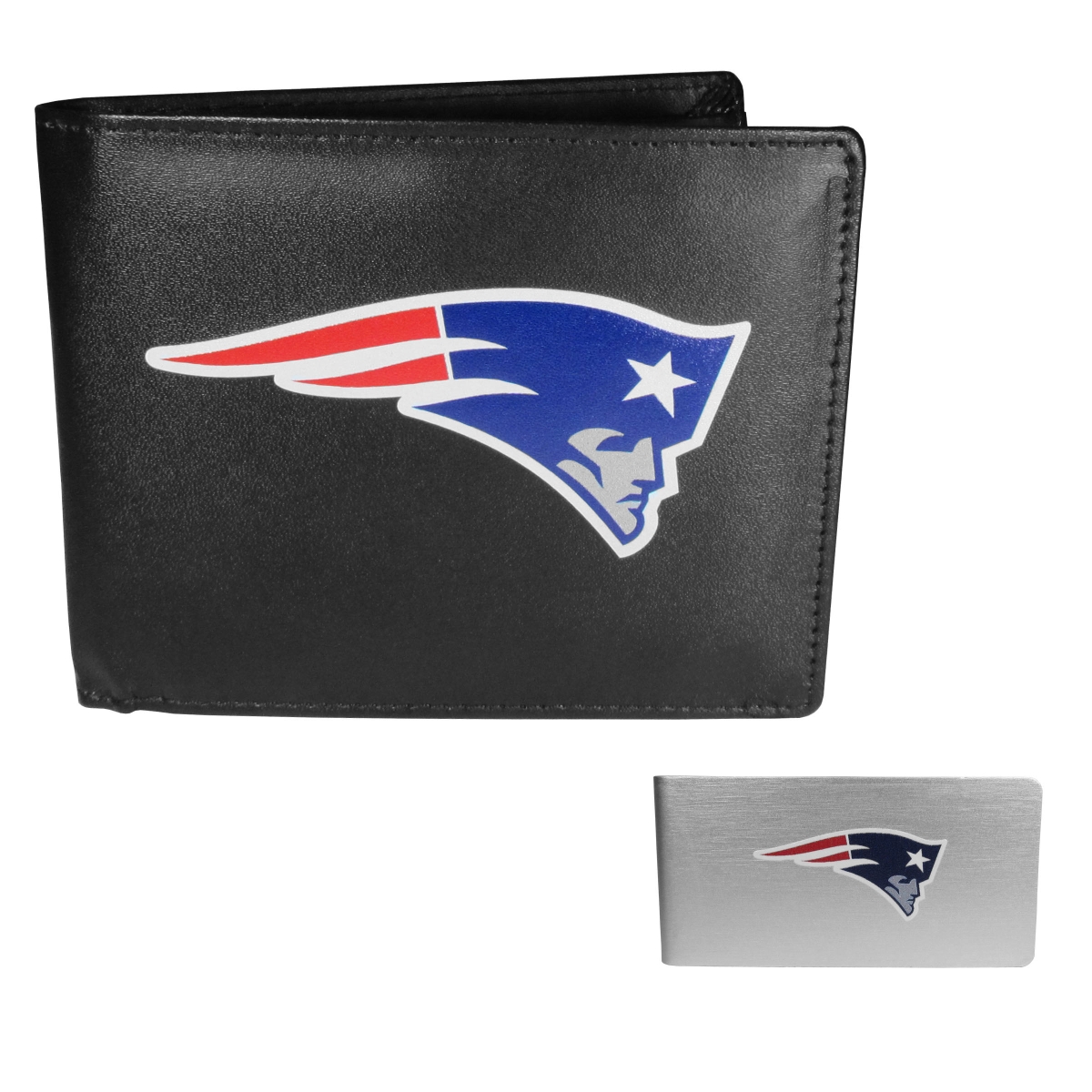 Siskiyou FBIL120BMP Unisex NFL New England Patriots Bi-fold Wallet & Money Clip