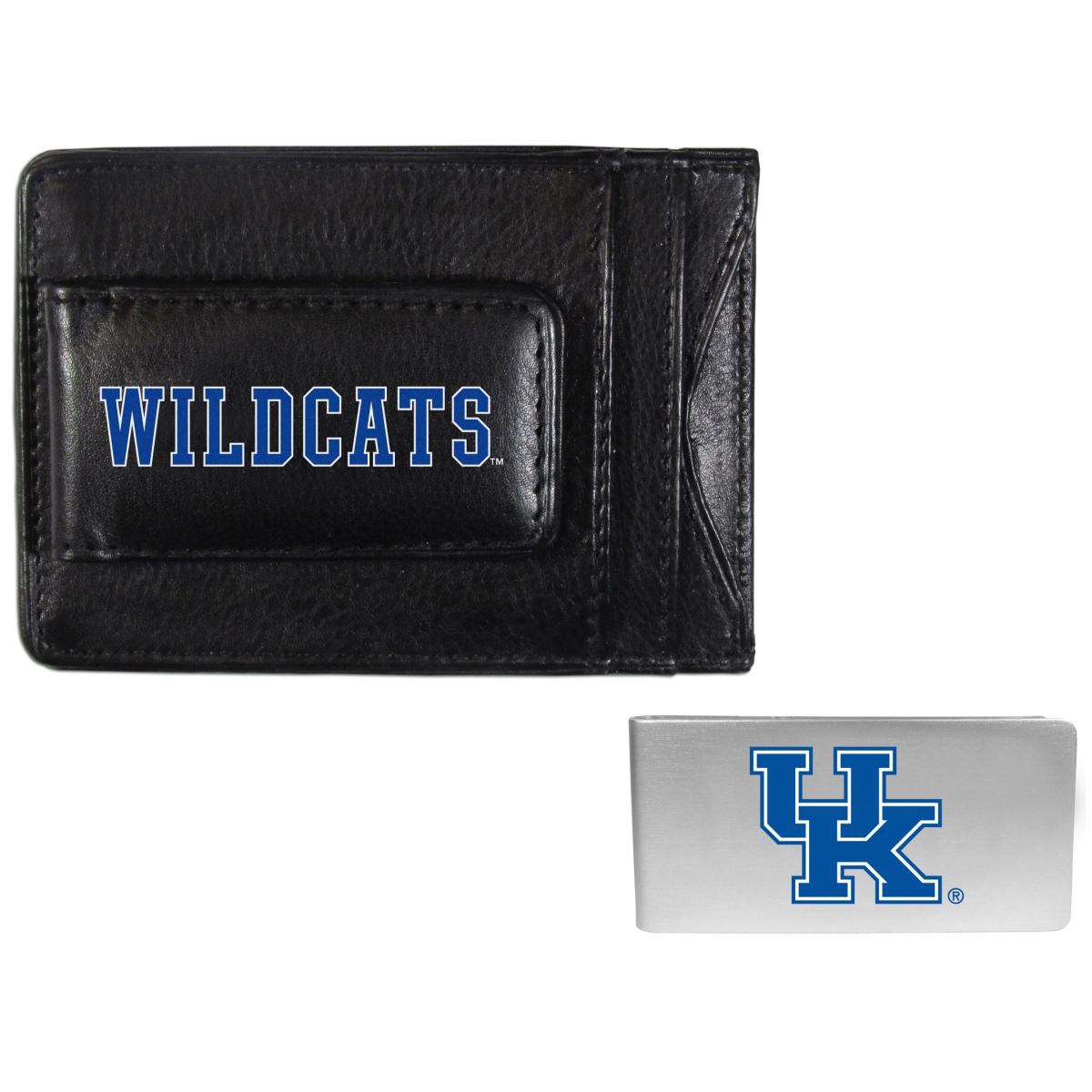 Siskiyou CCCP35BMP Unisex NCAA Kentucky Wildcats Leather Cash & Cardholder & Money Clip - One Size
