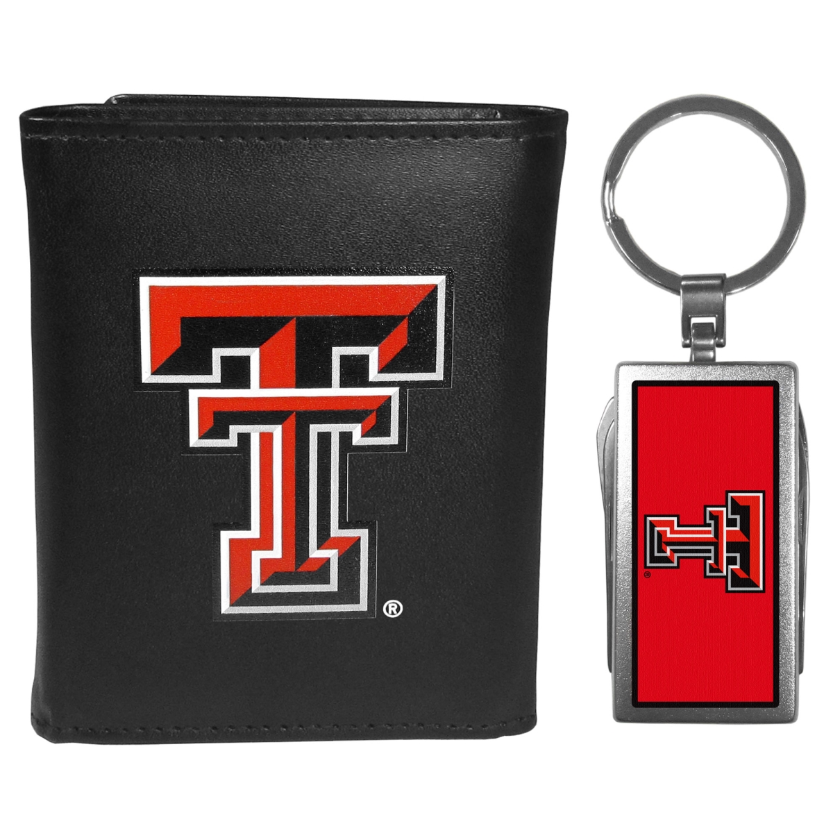 Siskiyou CTRL30MTC Male NCAA Texas Tech Raiders Tri-fold Wallet & Multi-tool Key Chain