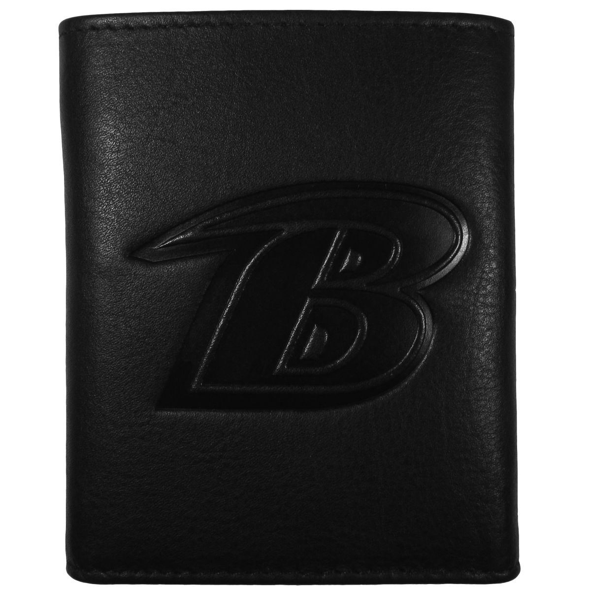 Siskiyou FLET180 Male NFL Baltimore Ravens Embossed Leather Tri-fold Wallet