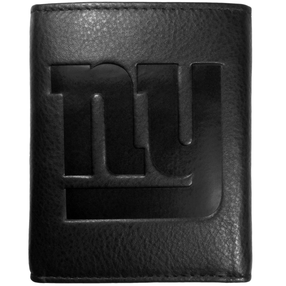 Siskiyou FLET090 Male NFL New York Giants Embossed Leather Tri-fold Wallet