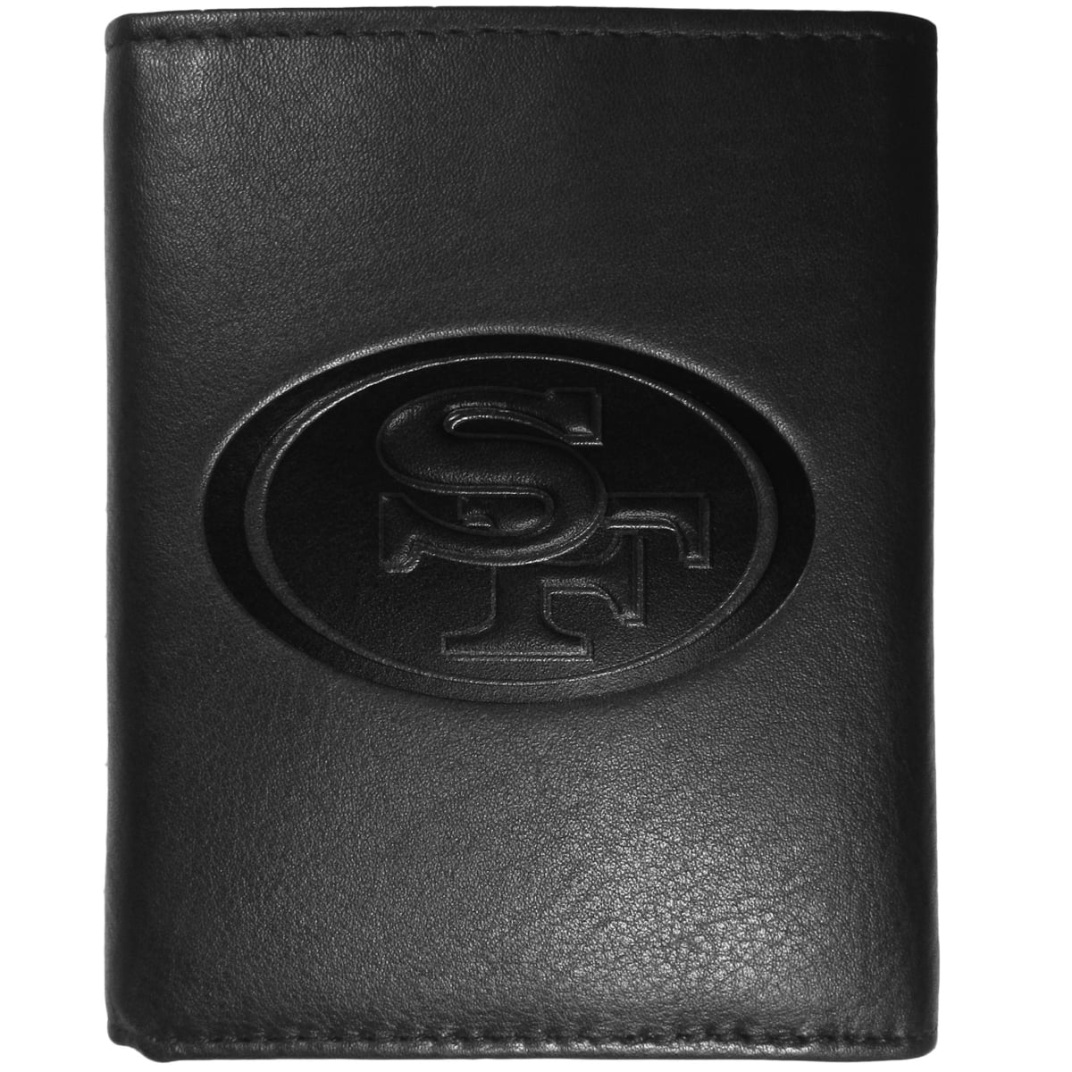 Siskiyou FLET075 Male NFL San Francisco 49ers Embossed Leather Tri-fold Wallet